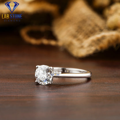 1.16 TDW Round Cut Women’s Engagement Diamond Ring