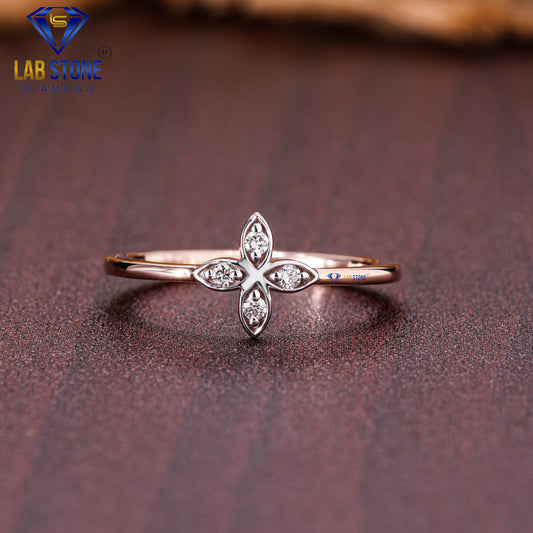 0.05 TDW Round Cut Diamond Women's Engagement Ring