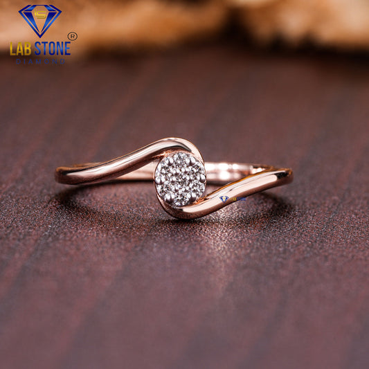 0.07 TDW Round Cut Diamond Women's Engagement Ring