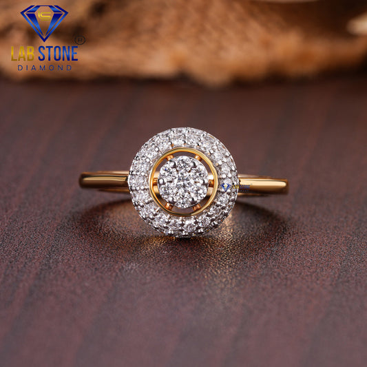 0.53 TDW Round Cut Diamond Women’s Engagement Ring