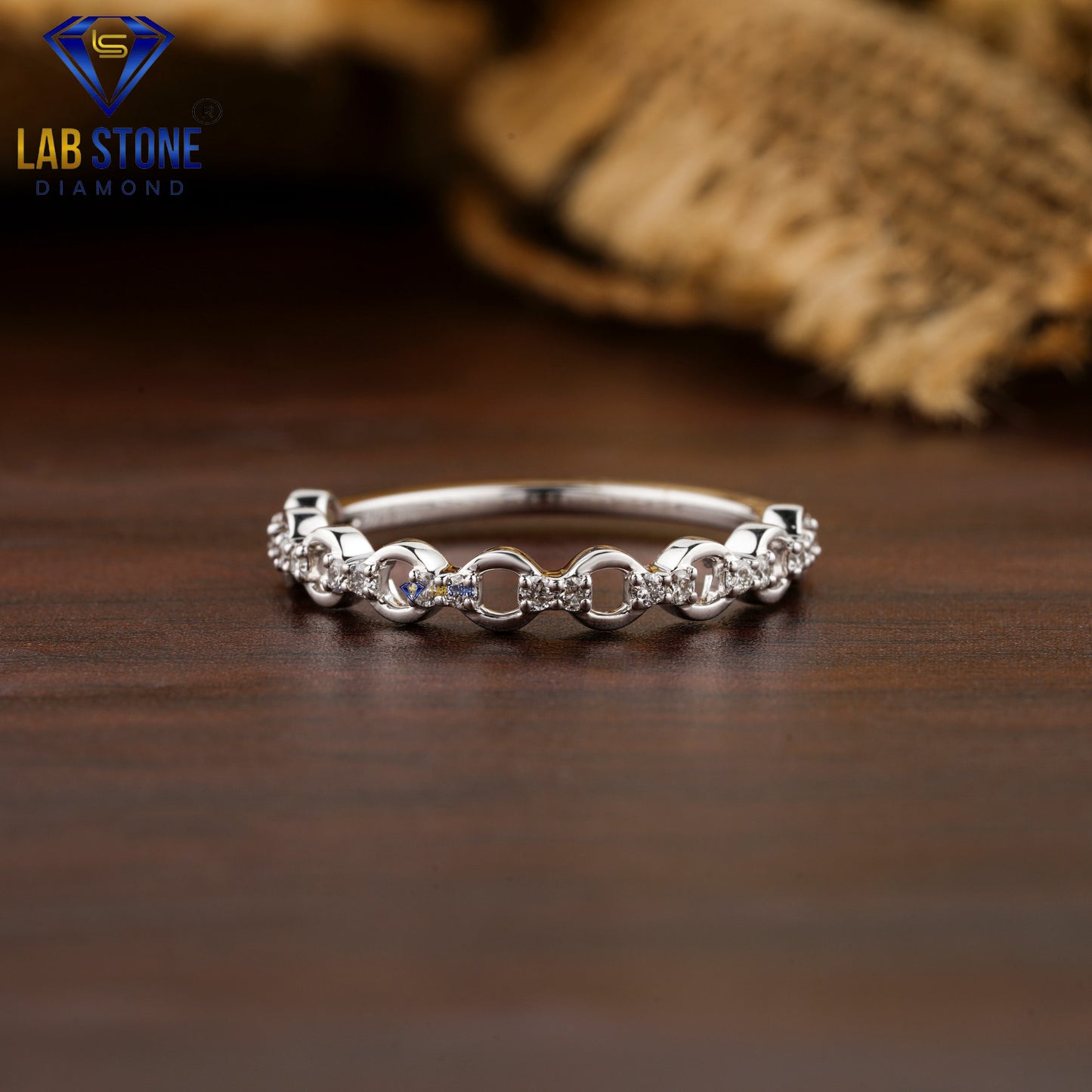 0.16 TDW Round Cut Women’s Diamond Bnad Ring