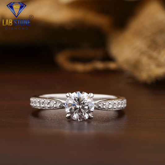 0.918 TDW Round Cut Women’s Engagement Diamond Ring