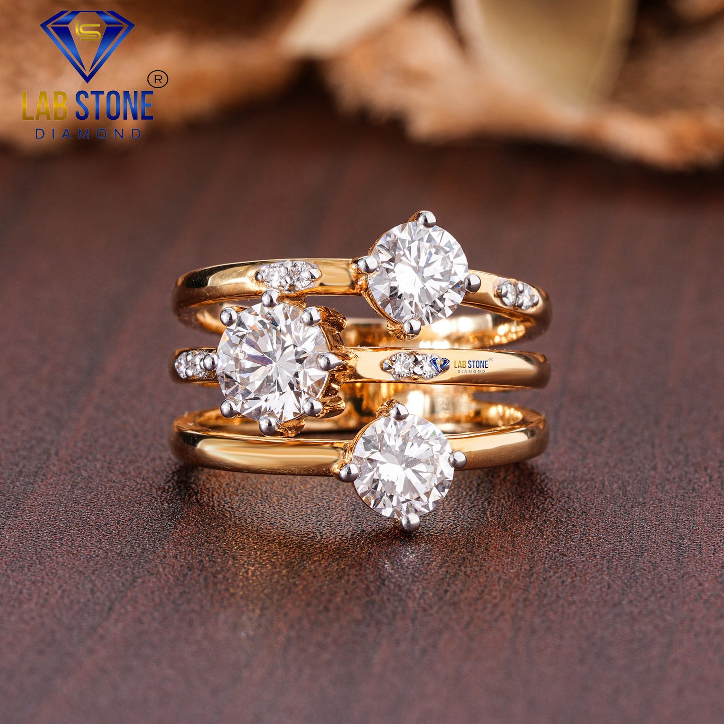 2.01 TDW Round Cut Women’s Engagement Spiral Diamond Ring