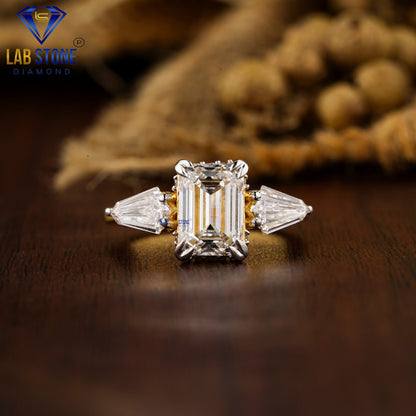 2.28 TDW Emerald, Kite & Round Cut Women’s Engagement Diamond Ring