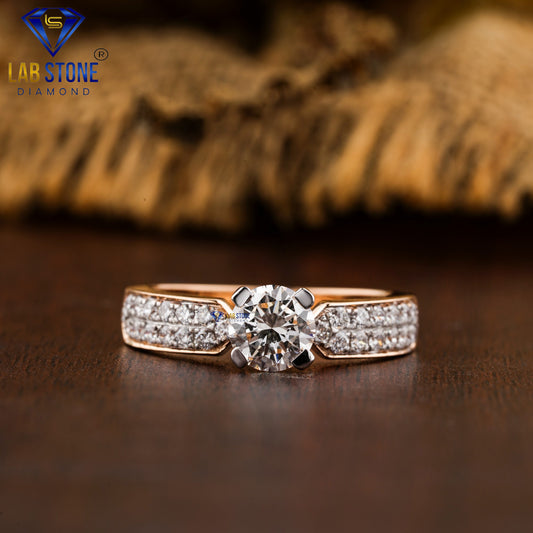 1.29 TDW Round Cut Women’s Engagement Diamond Ring
