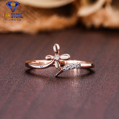 0.04 TDW Round Cut Women’s Engagement Diamond Ring