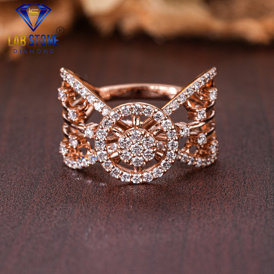 1.602 TDW Round Cut Women’s Diamond Engagement Ring