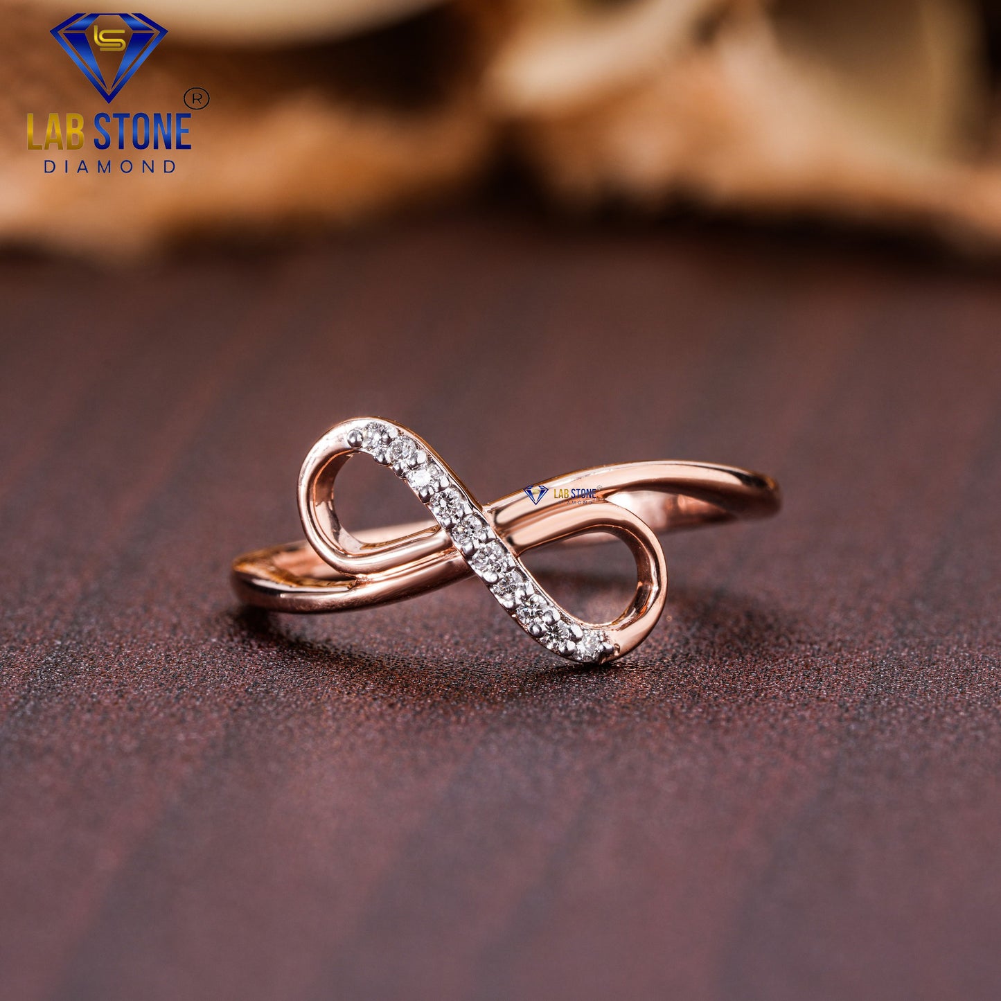 0.05 TDW Round Cut Diamond Infinity Women's Engagement Ring