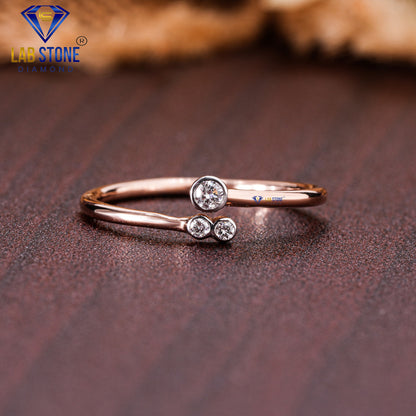 0.07 TDW Round Cut Diamond Women’s Engagement Twisted Ring