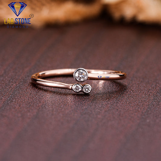 0.07 TDW Round Cut Diamond Women’s Engagement Twisted Ring