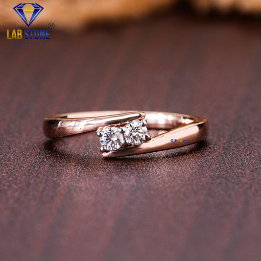 0.18 TDW Round Cut Diamond Women's Engagement Ring