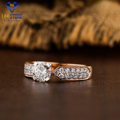 1.29 TDW Round Cut Women’s Engagement Diamond Ring