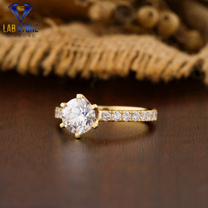 2.28 TDW Round Cut Women’s Engagement Diamond Ring