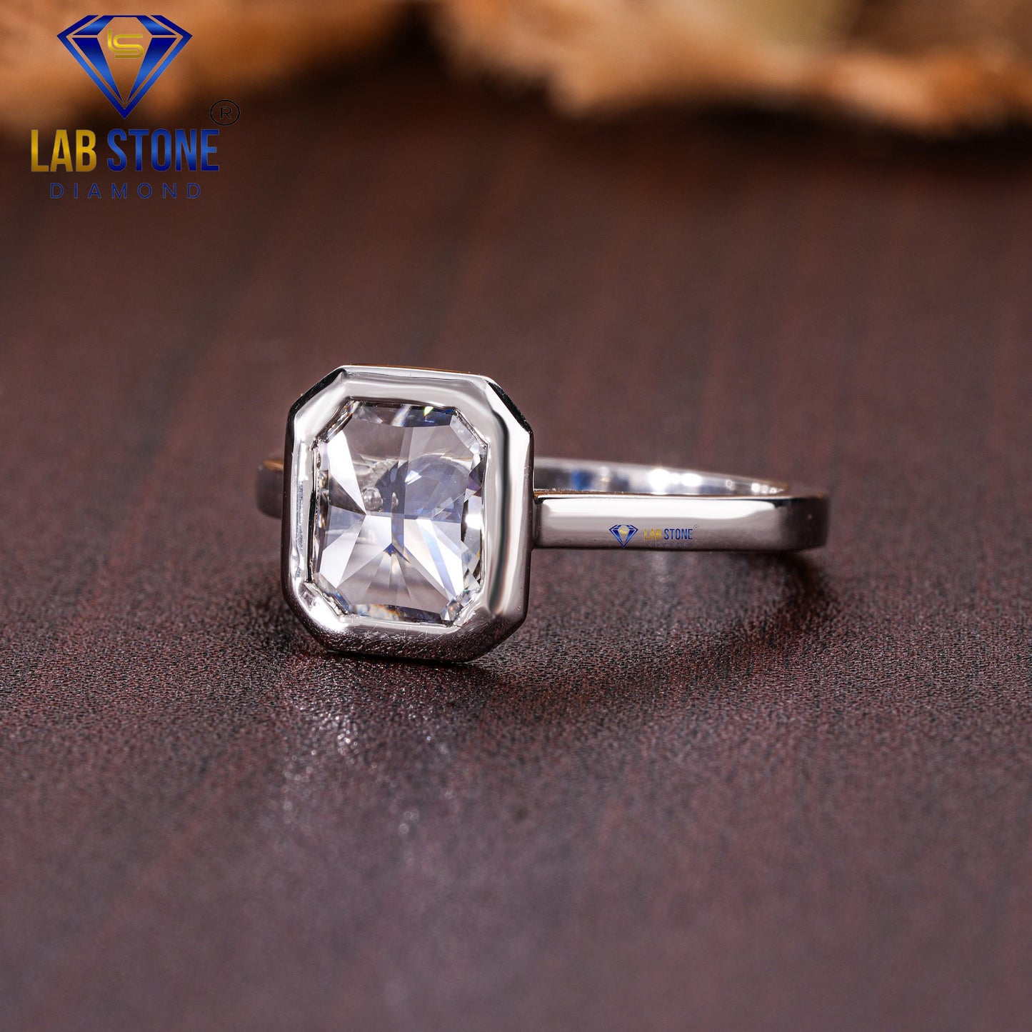 0.60 TDW Emerald Rose Cut & Blue Round Cut Gemstone Women’s Engagement Ring