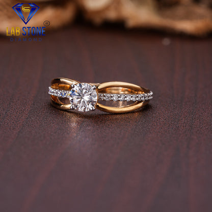 0.85 TDW Round Cut Diamond Women’s Engagement Ring