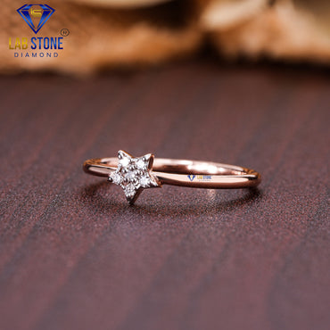 0.07 TDW Round Cut Diamond Women’s Engagement Ring