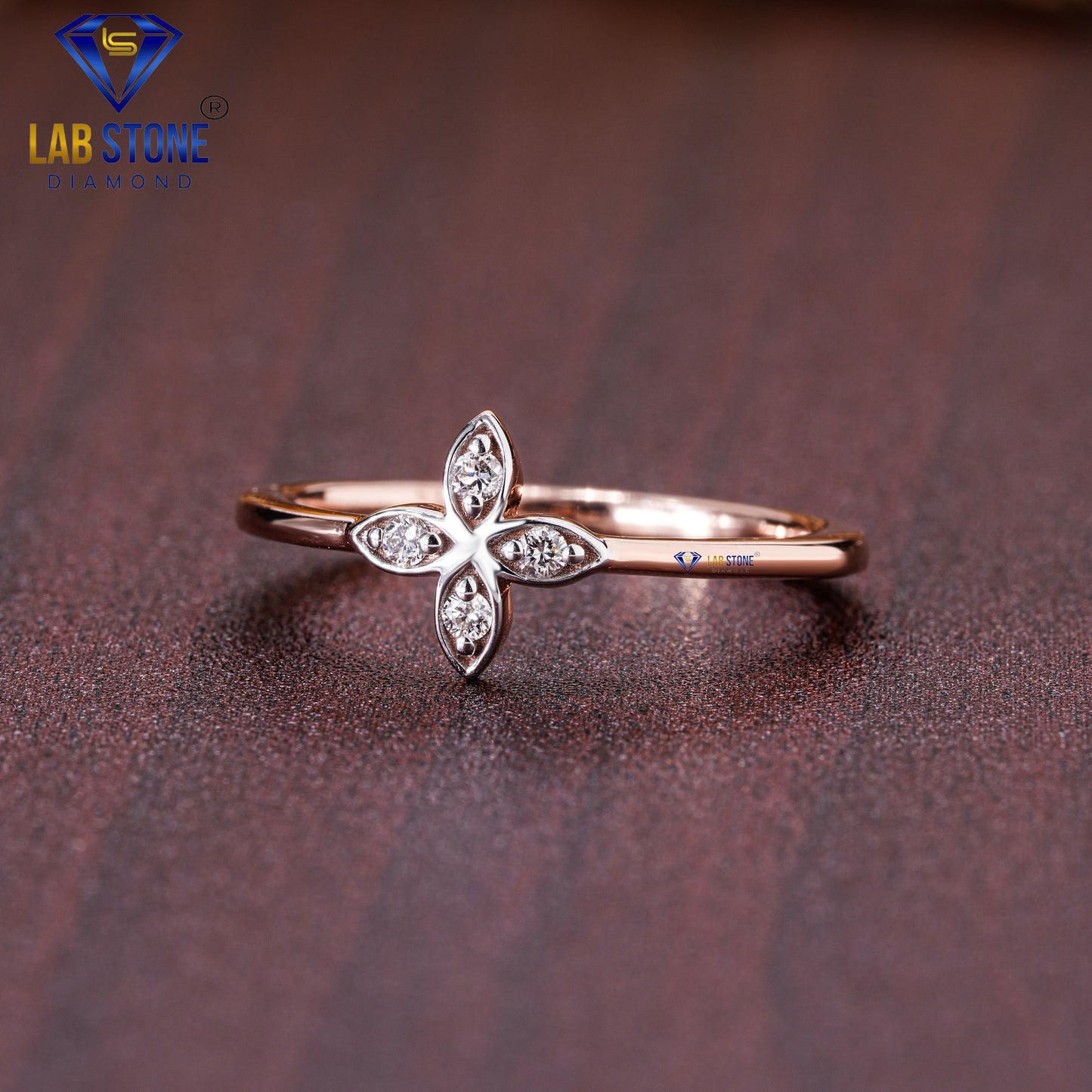 0.05 TDW Round Cut Diamond Women's Engagement Ring