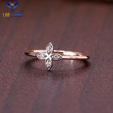 0.05 TDW Round Cut Diamond Women's Engagement Ring