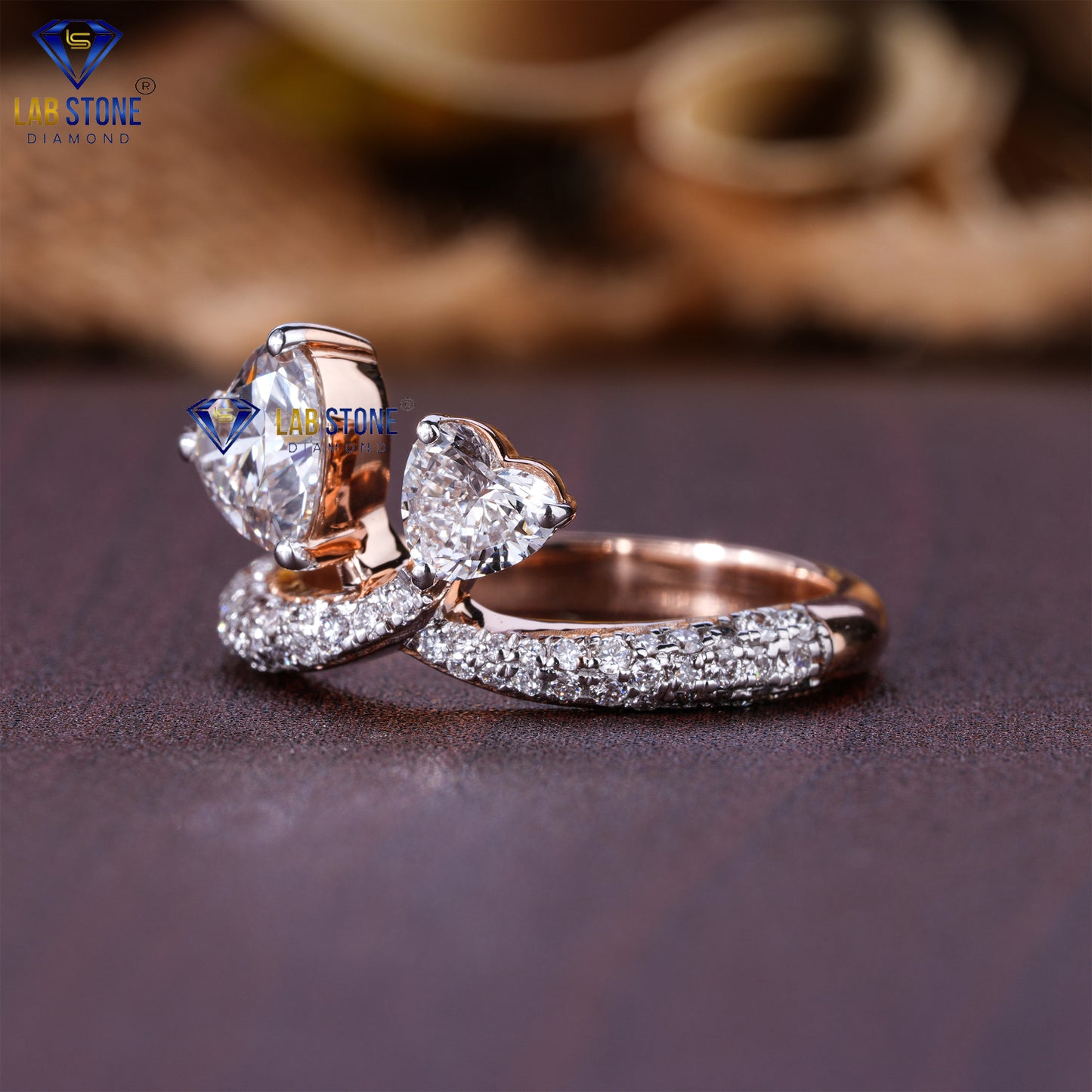 1.81 TDW Heart & Round Cut Diamond Women’s Engagement Ring
