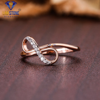 0.05 TDW Round Cut Diamond Infinity Shape Women’s Engagement Ring