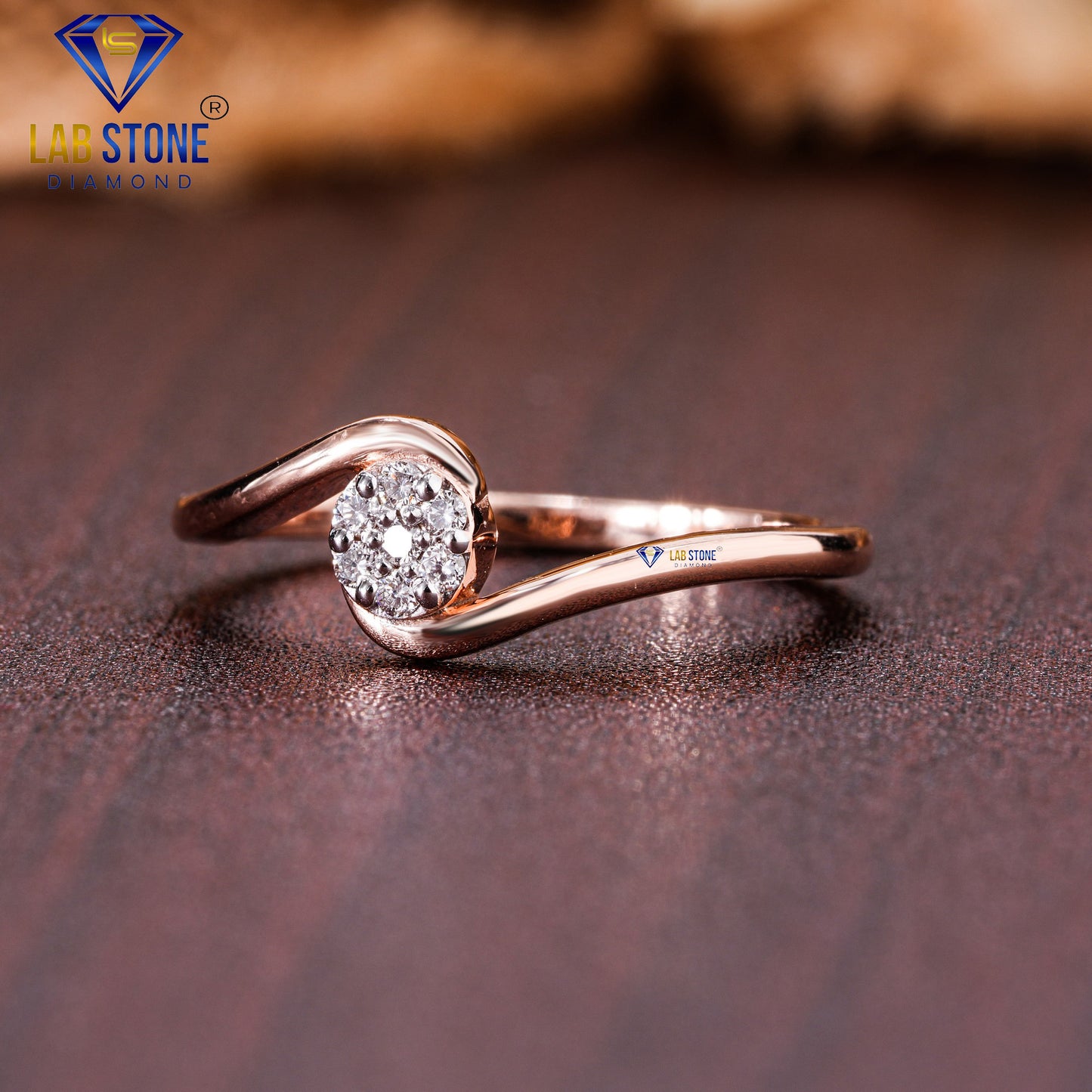 0.07 TDW Round Cut Diamond Women's Engagement Ring