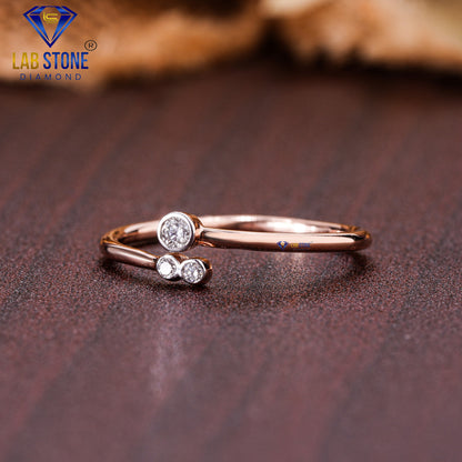 0.07 TDW Round Cut Diamond Women’s Engagement Twisted Ring