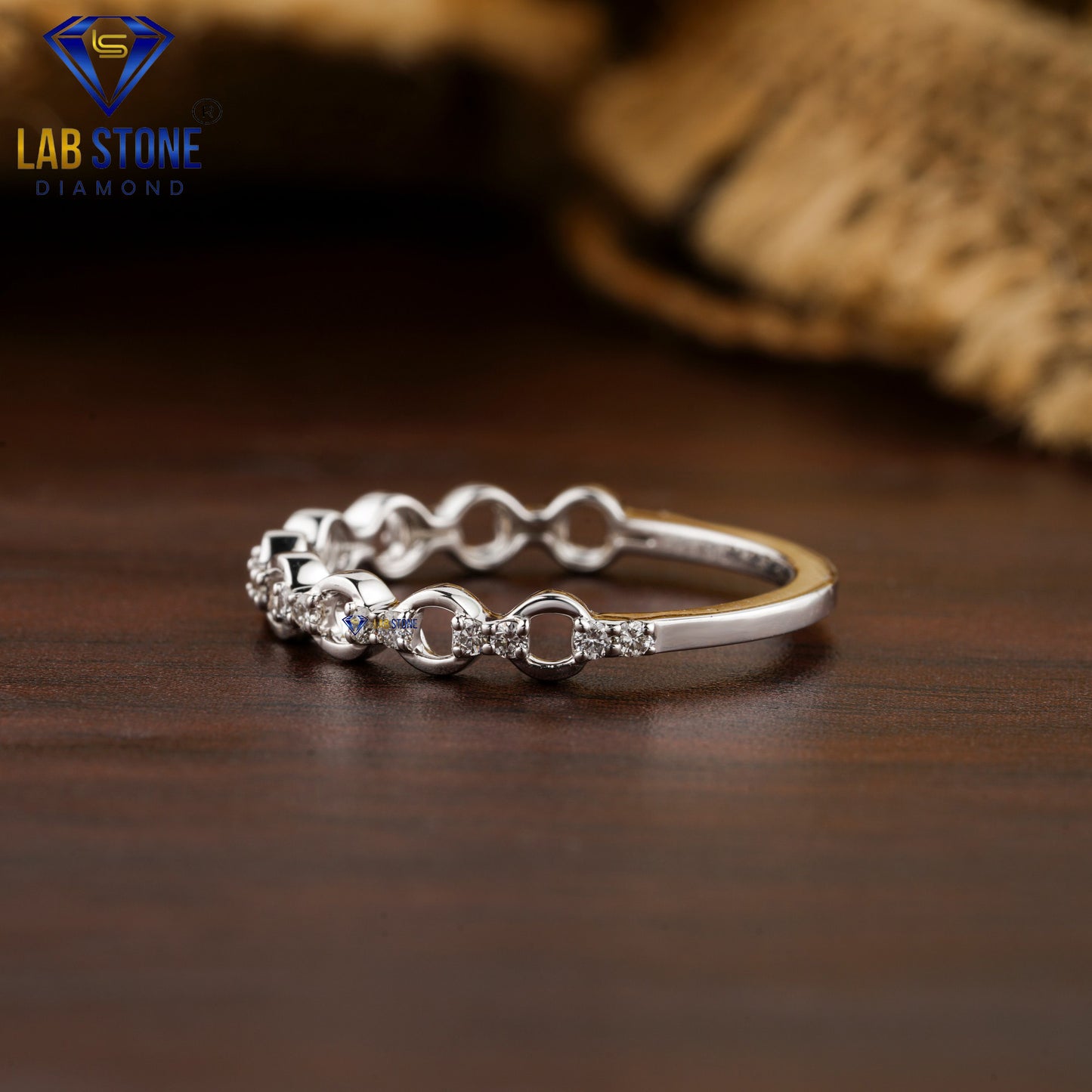 0.16 TDW Round Cut Women’s Diamond Bnad Ring