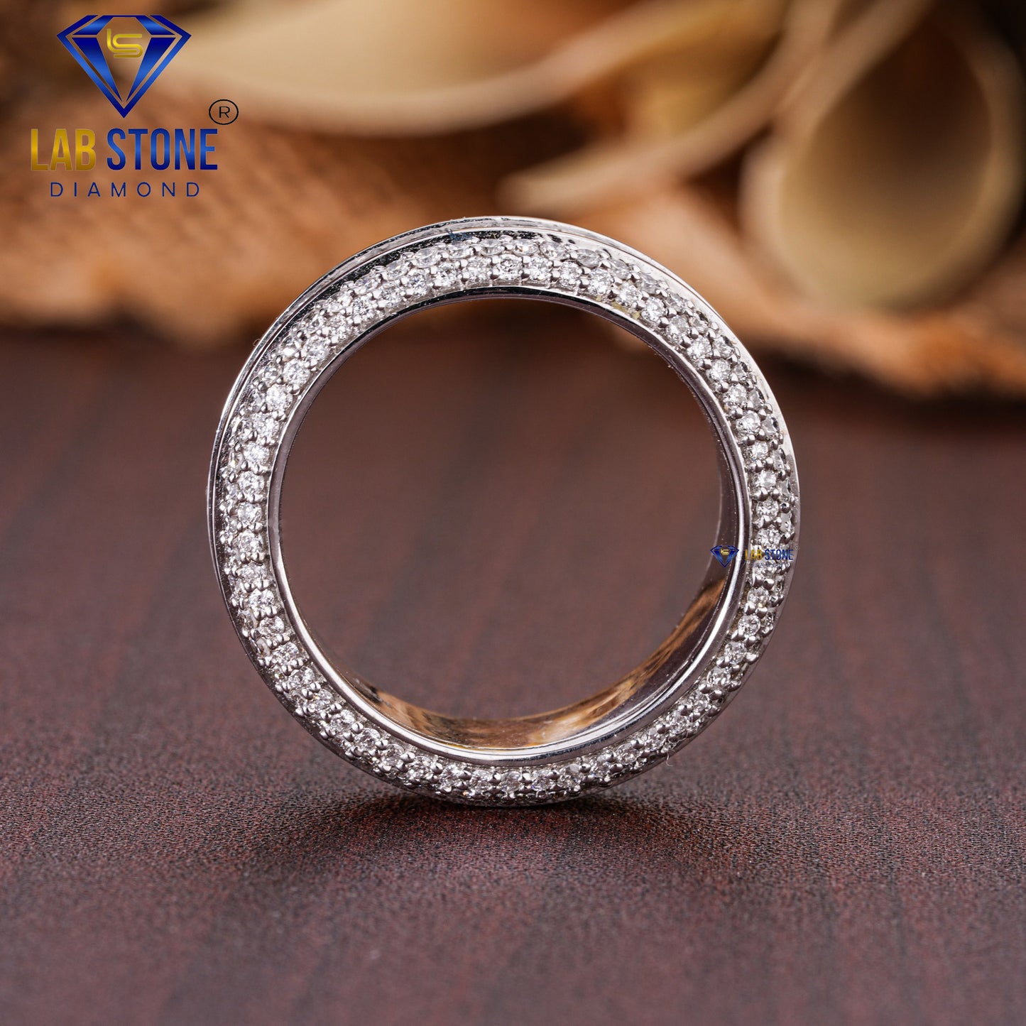 2.98 TDW Princess & Round Cut Diamond Women’s Band