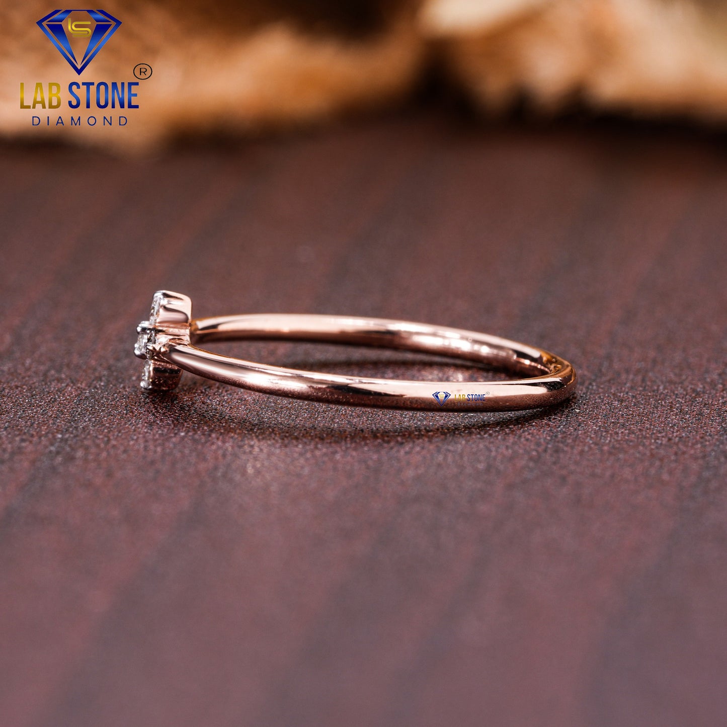 0.05 TDW Round Cut Women’s Minimalist Engagement Diamond Ring