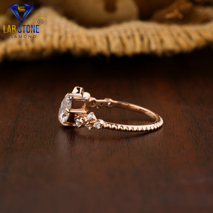 0.996 TDW Marquise & Round Cut Women’s Engagement Diamond Ring