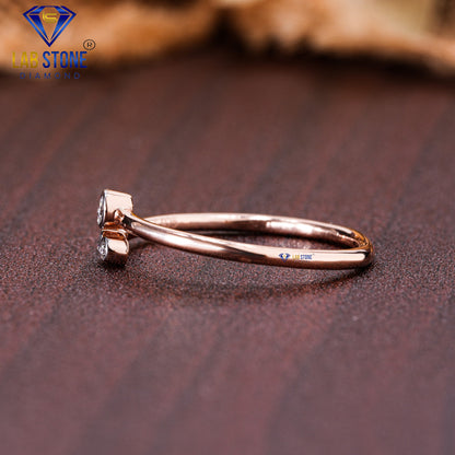 0.07 TDW Round Cut Diamond Women’s Engagement Twisted Ring