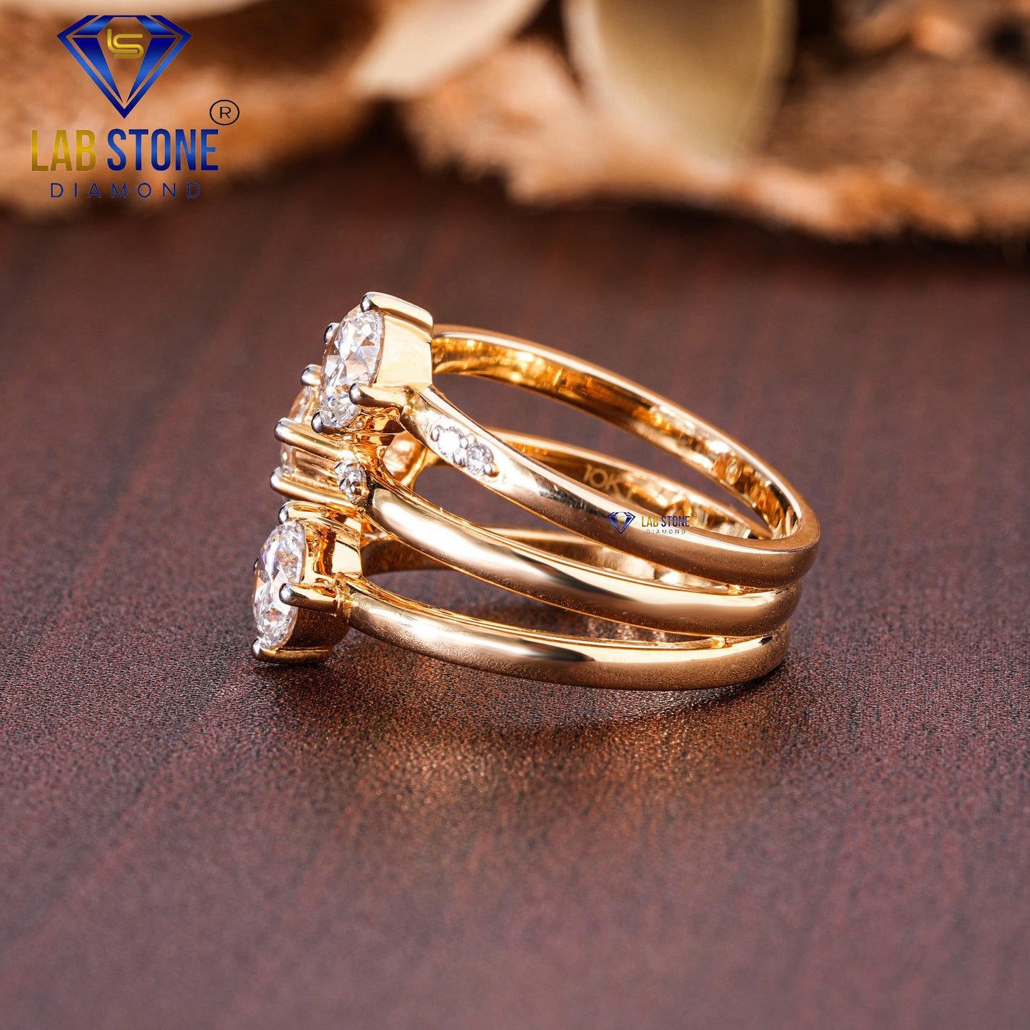 2.01 TDW Round Cut Women’s Engagement Spiral Diamond Ring