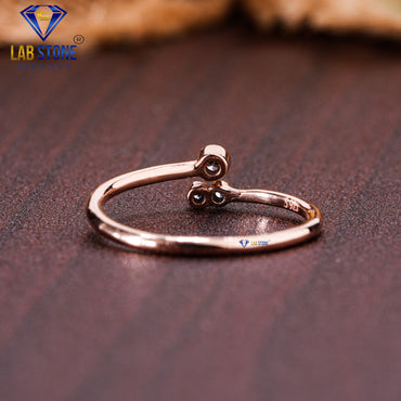 0.07 TDW Round Cut Diamond Women’s Engagement Twisted Ring