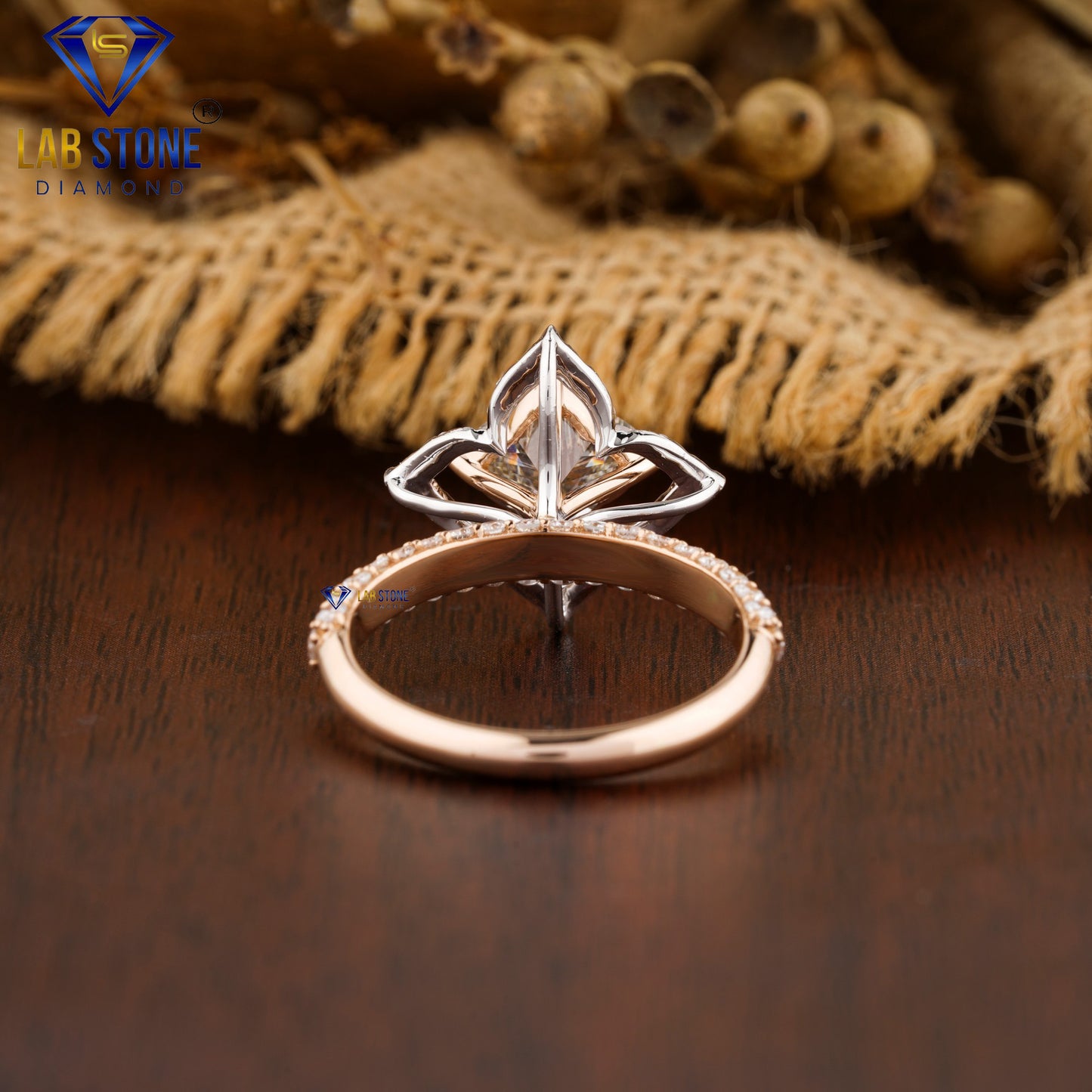 1.98 TDW Custom Cut & Round Cut Women’s Engagement Diamond Ring