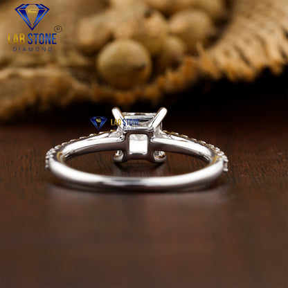 1.18 TDW Princess and Round Cut Women's Diamond Ring