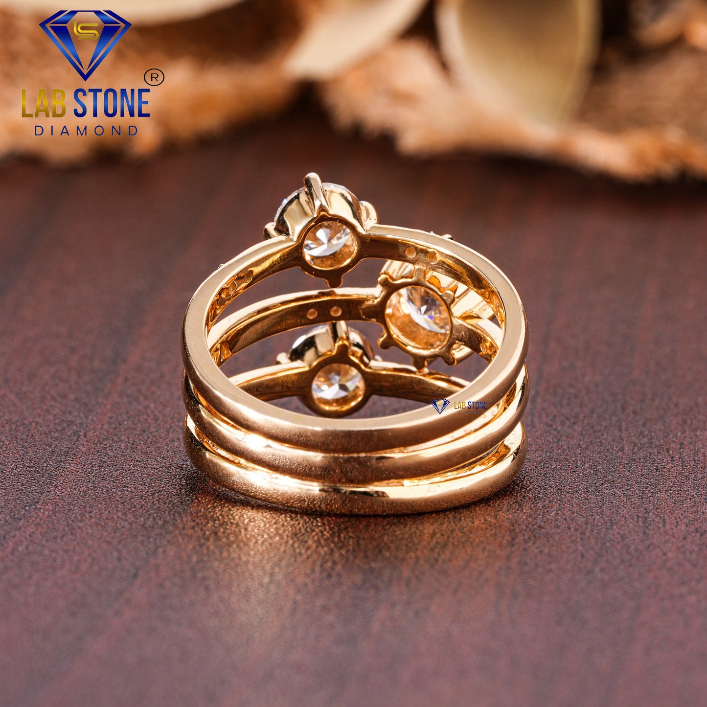 2.01 TDW Round Cut Women’s Engagement Spiral Diamond Ring