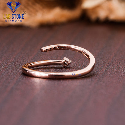 0.05 TDW Round Cut Diamond Twisted Band Women’s Engagement Ring