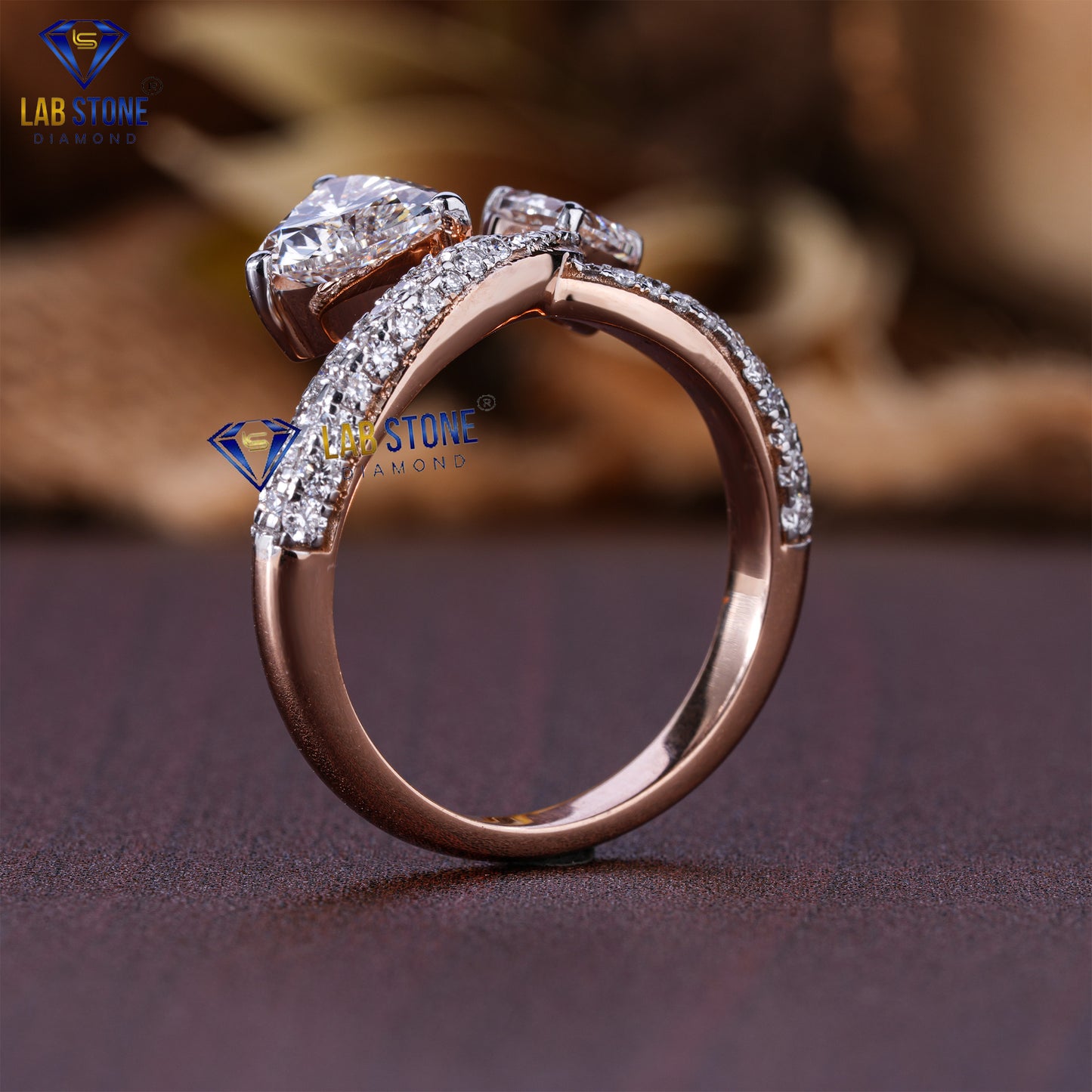 1.81 TDW Heart & Round Cut Diamond Women’s Engagement Ring