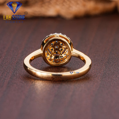 0.53 TDW Round Cut Diamond Women’s Engagement Ring