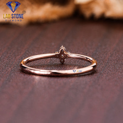 0.05 TDW Round Cut Women’s Minimalist Engagement Diamond Ring