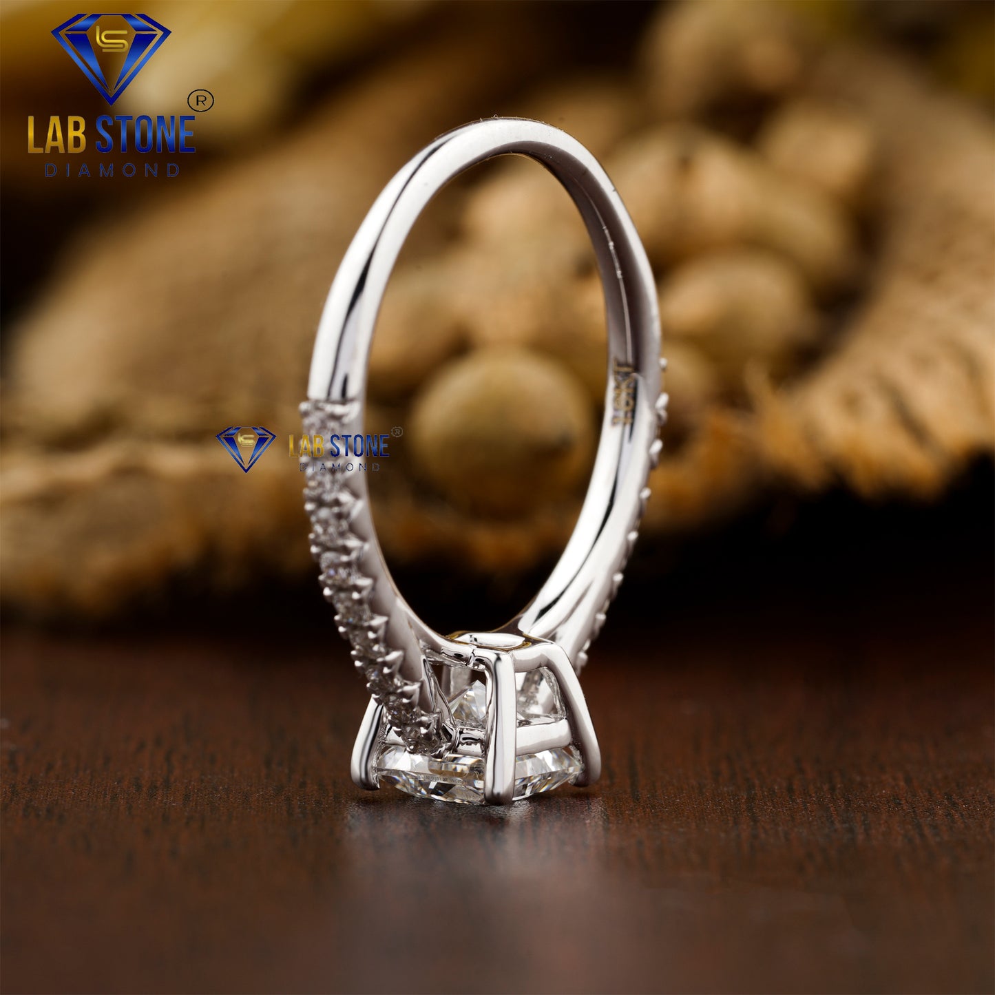 1.18 TDW Princess and Round Cut Women's Diamond Ring