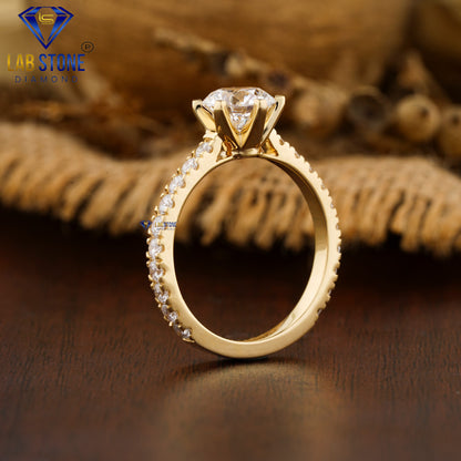 2.28 TDW Round Cut Women’s Engagement Diamond Ring