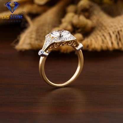 1.59 TDW Round Cut Women’s Engagement Diamond Ring