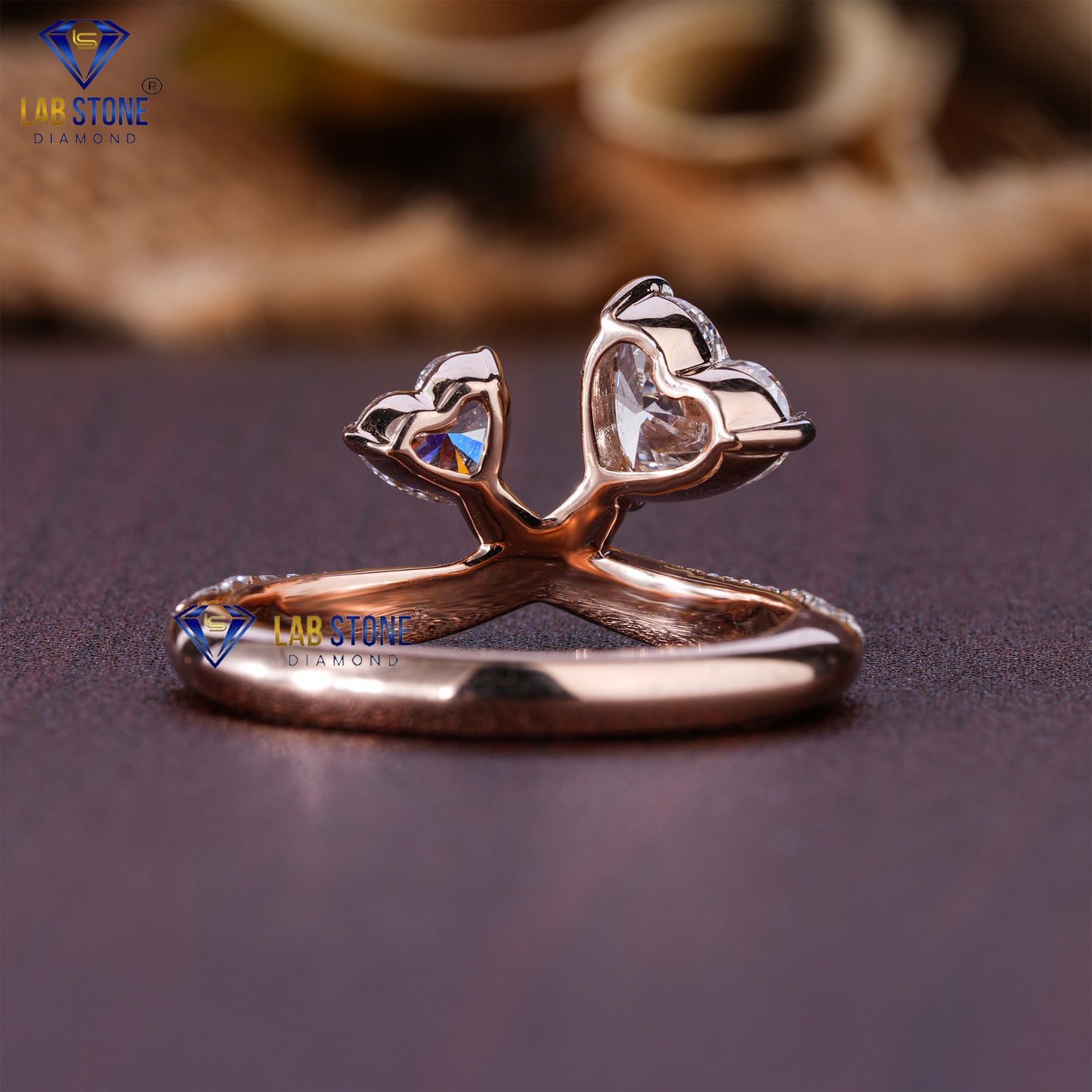 1.81 TDW Heart & Round Cut Diamond Women’s Engagement Ring