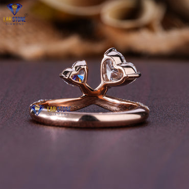 1.81 TDW Heart & Round Cut Diamond Women’s Engagement Ring