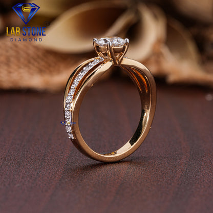 0.85 TDW Round Cut Diamond Women’s Engagement Ring