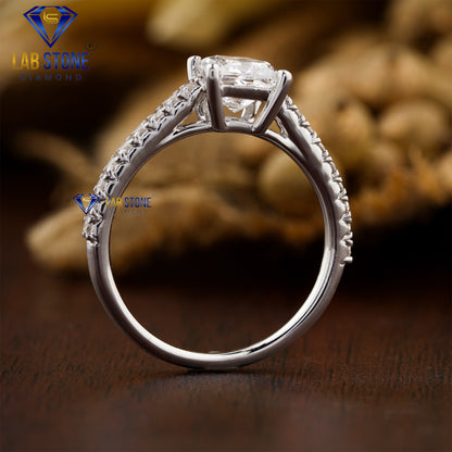 1.18 TDW Princess and Round Cut Women's Diamond Ring