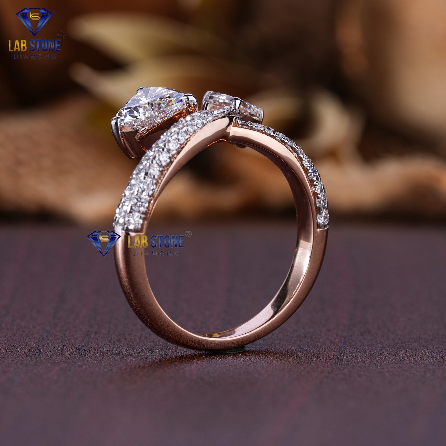 1.81 TDW Heart & Round Cut Diamond Women’s Engagement Ring