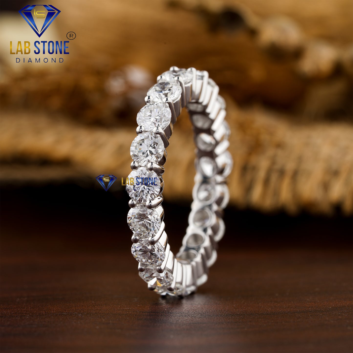 4.00 TDW Round Cut Women's Diamond Eternity Band