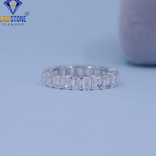 2.00 TDW Emerald Cut Diamond Eternity Band for Women